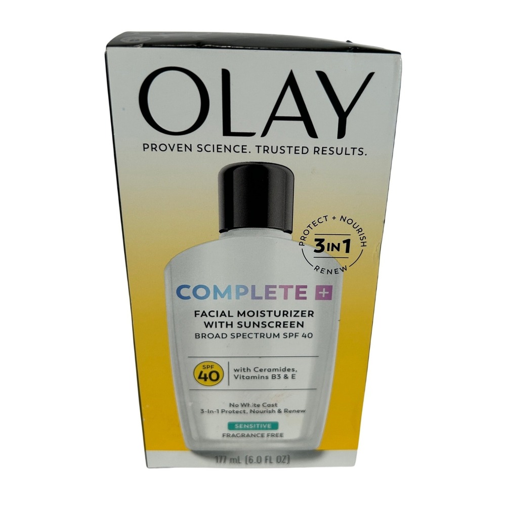 Olay Complete + Facial Moisturizer with Sunscreen SPF 40 Sensitive 6oz HB00418
